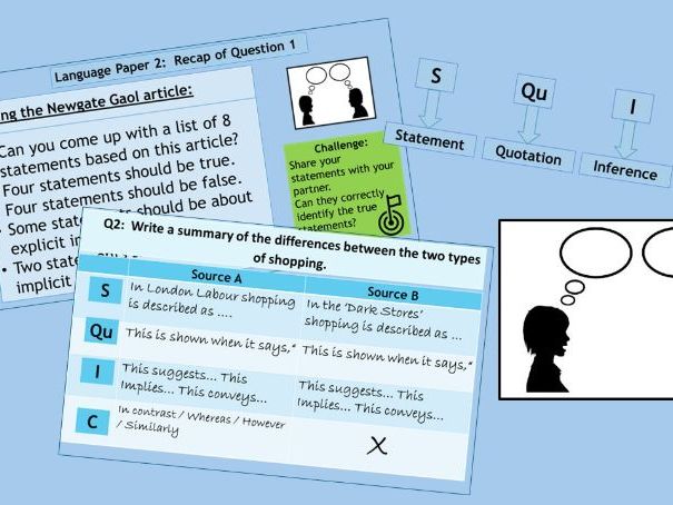 AQA Language Paper 2: Questions 2 and 3 | Teaching Resources