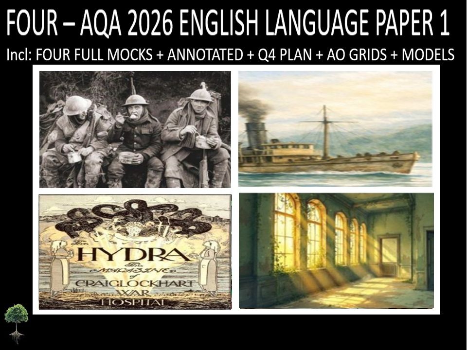 FOUR - AQA PAPER 1 | 2026 FULL MOCKS | ANNOTATED | Q4 PLAN | AO GRIDS | MODELS