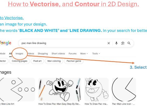 How to Vectorise and Contour in 2D design (a printable classroom resource)