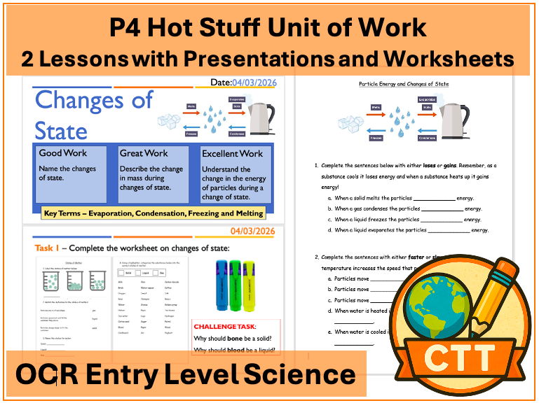 OCR Entry Level Science - P4 Hot Stuff - 2 Lessons