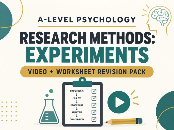 Research Methods Revision - Experiements - Flipped Learning