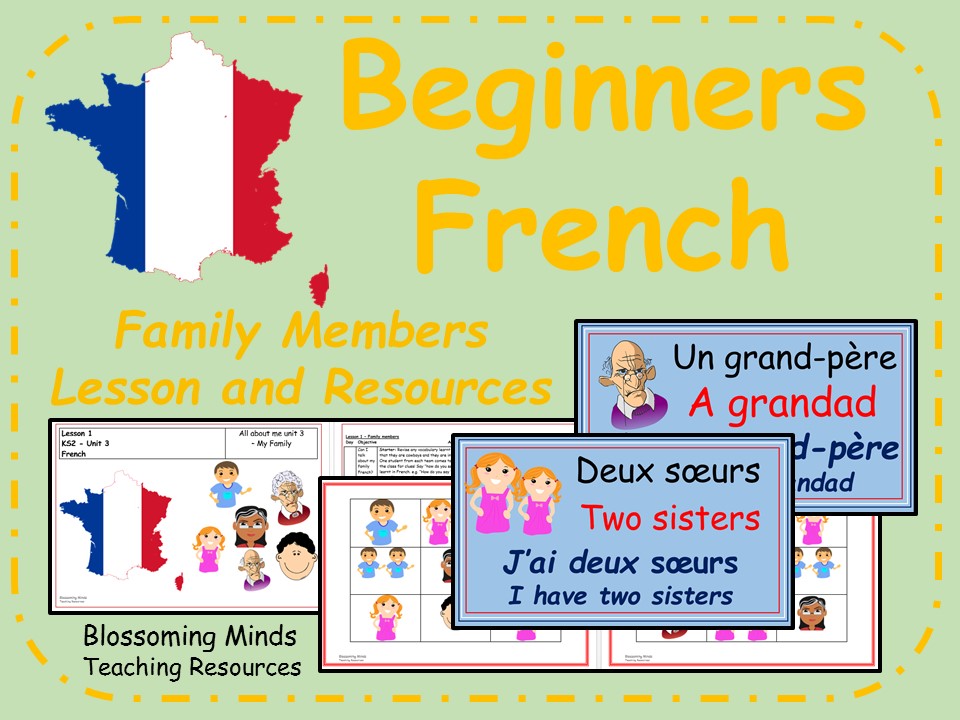 French lesson and resources - Family members