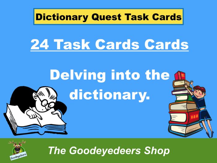 Dictionary Challenge Cards