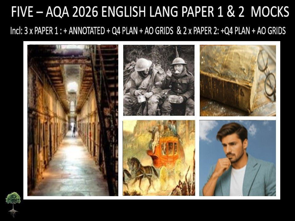 FIVE - AQA PAPER 1 & 2 | 2026 FULL MOCKS | ANNOTATED | Q4 PLAN | AO GRIDS