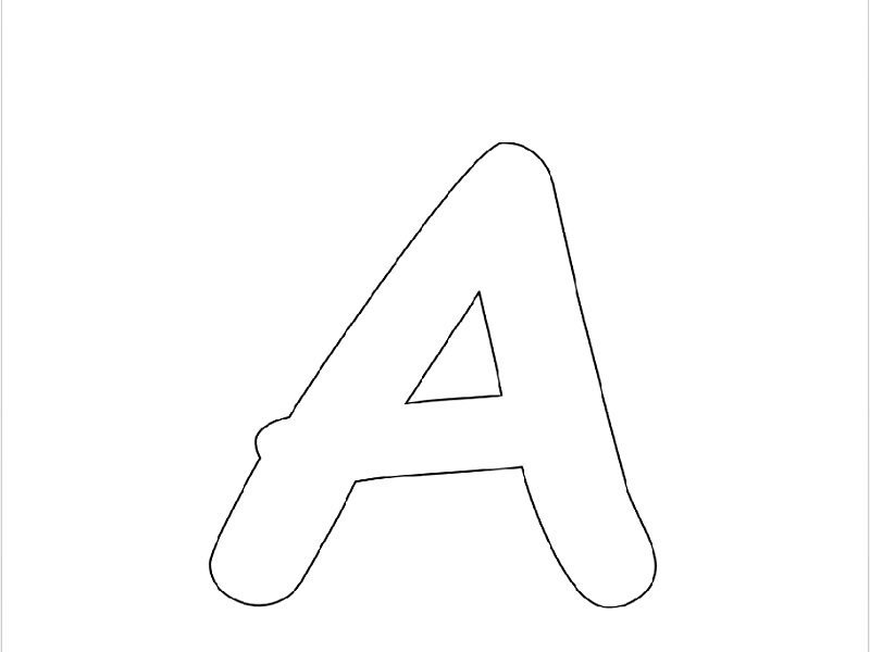 Extra-large outline display letters