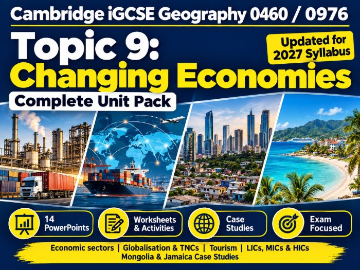 Topic 9: Changing Economies Unit Pack (UPDATED FOR 2027) | CIE iGCSE Geography 0460 / 0976