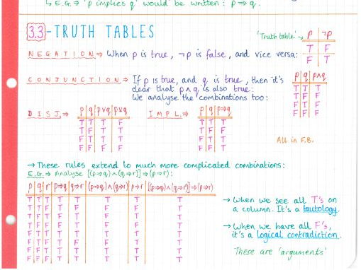 IB Maths Studies SL - Topic 3 - Logic, Sets, Probability - Notes