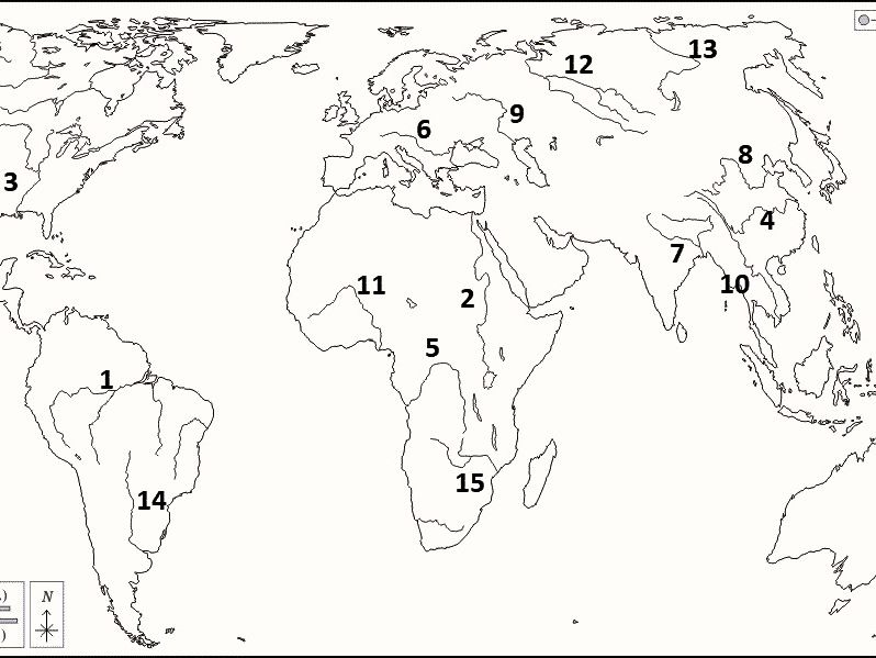 World Major Rivers Map Worksheet – Geography Labeling Activity