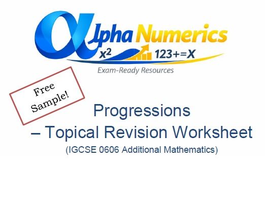 Progressions Exam Practice 0606 Free