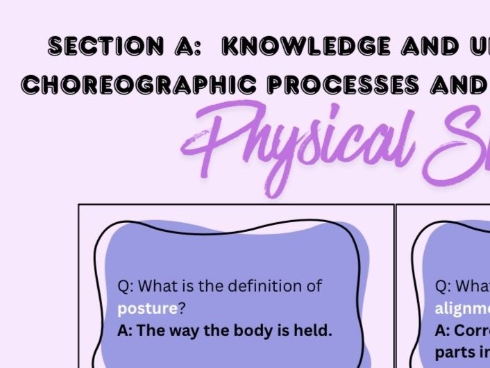 GCSE Dance Physical Skills Flashcards
