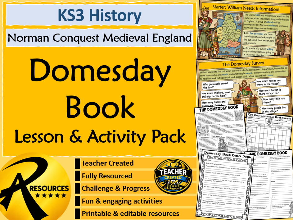 Domesday Book Lesson & Activity Pack - Norman Conquest