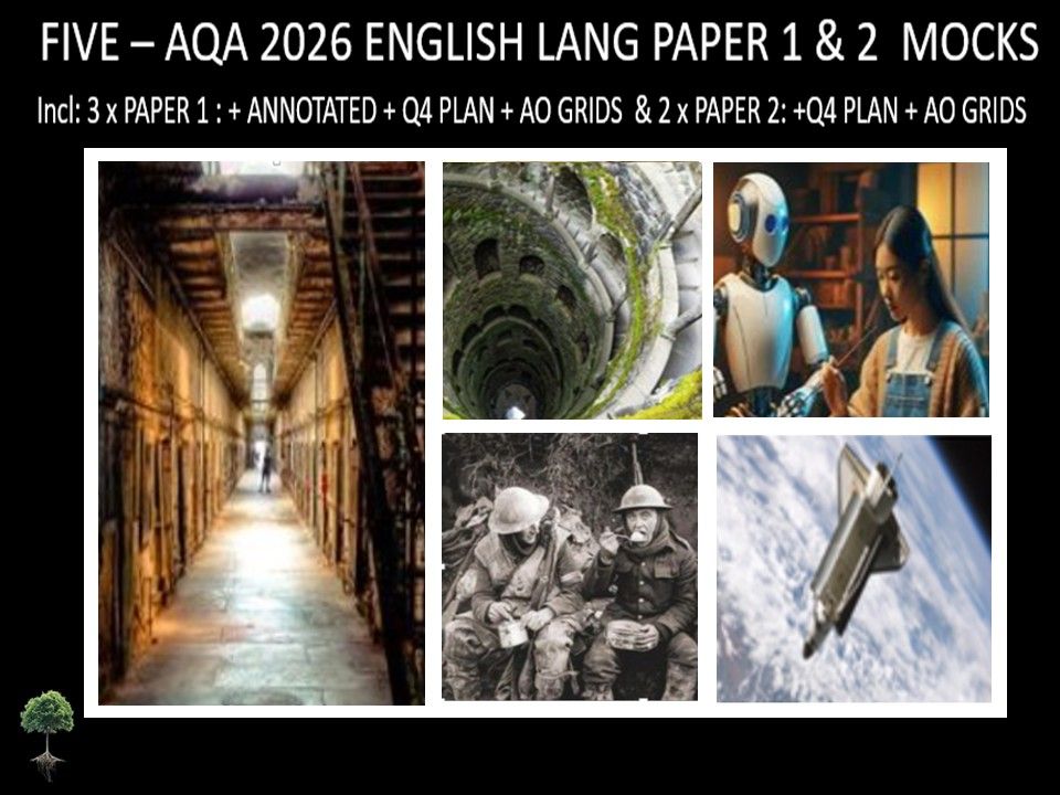 FIVE - AQA PAPER 1 & 2 | 2026 FULL MOCKS | ANNOTATED | Q4 PLAN | AO GRIDS