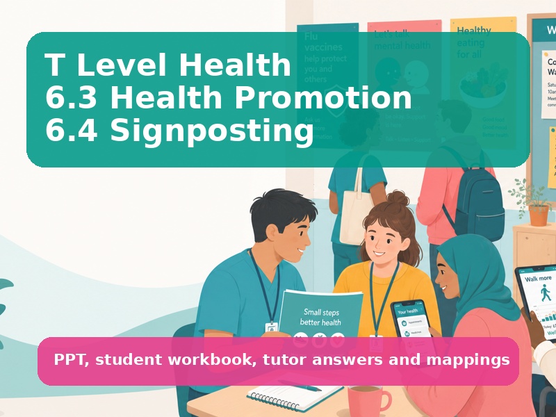Pearson T Level Health, Content Area 6.3 and 6.4, Health Promotion Campaigns, MECC, Lifestyle Choice