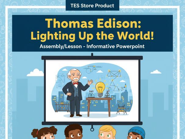Thomas Edison: Lighting Up the World! - Assembly/Lesson - Informative Powerpoint