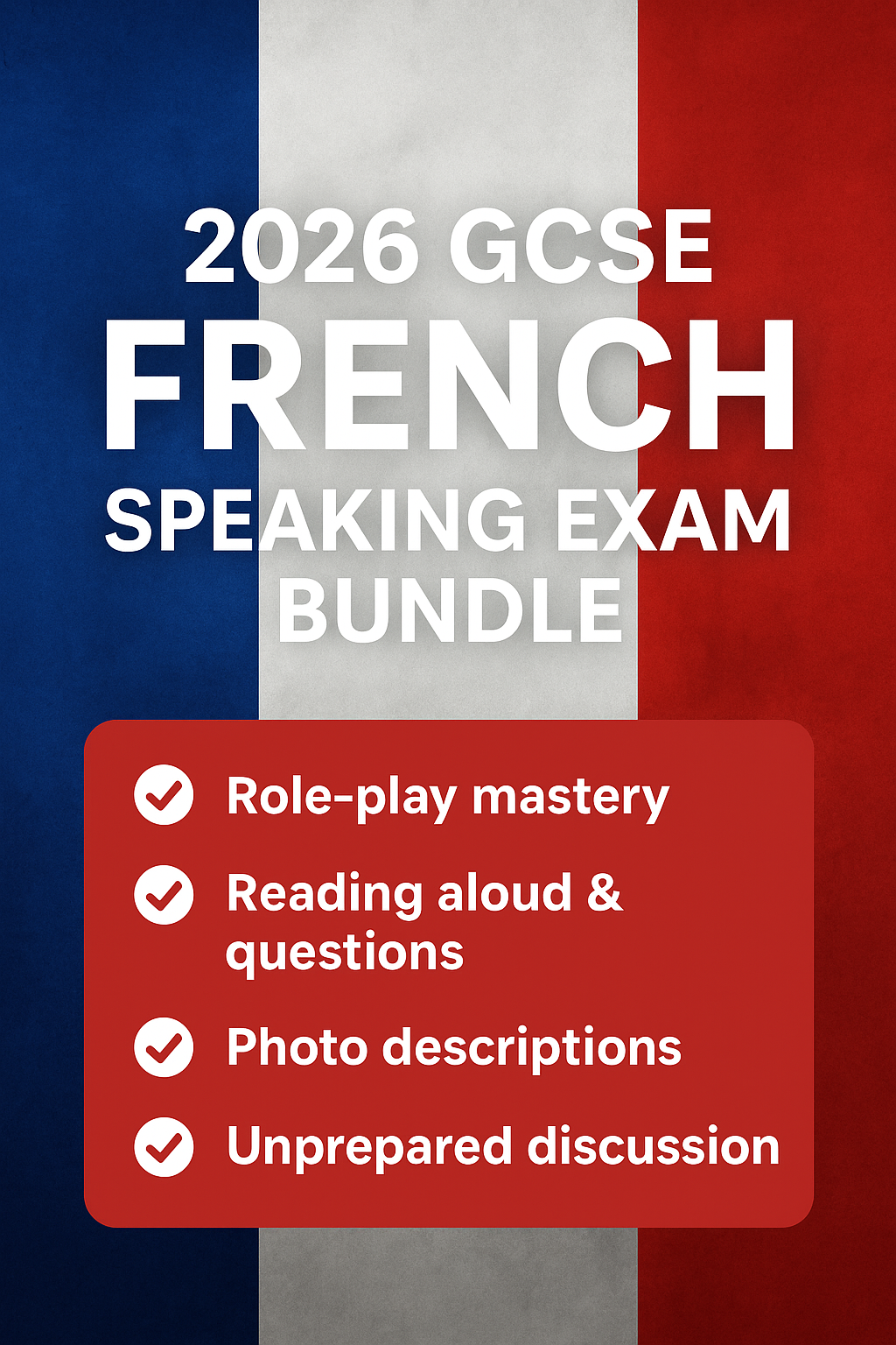 2026 AQA GCSE Speaking exam bundle - Foundation Tier