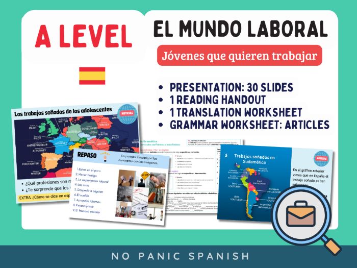 El mundo laboral | A-Level Spanish | Jóvenes