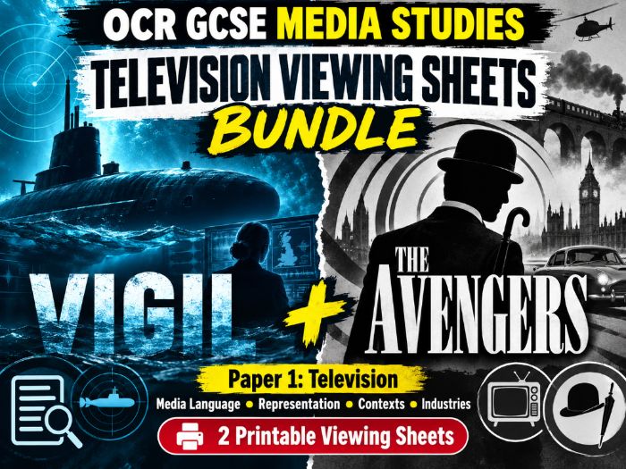 OCR GCSE Media Studies – Vigil & The Avengers Viewing Sheets Bundle