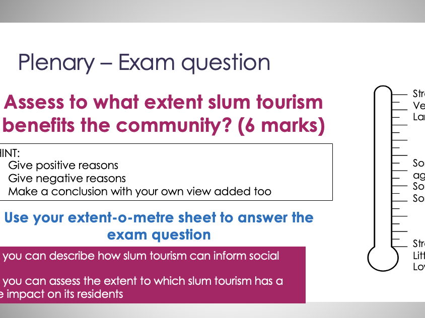 KS3 Dark Tourism: Slum Tourism