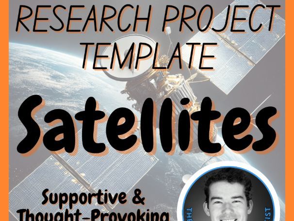 Satellites | Space Science Research Project Template | Digital + Print