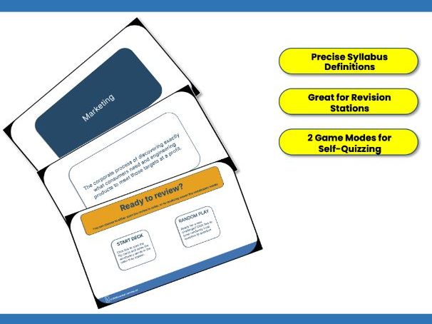 Cambridge IGCSE Business 0264 Unit 3: Interactive Vocabulary Flashcards