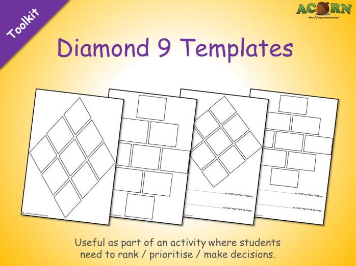 Diamond 9 Templates | Teaching Resources