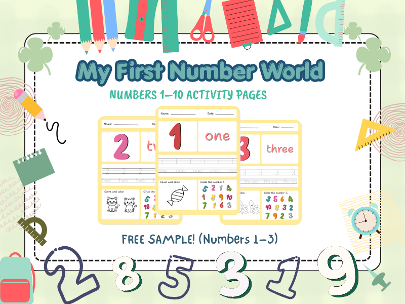 My First Number World: Free Number 1-3 Sample