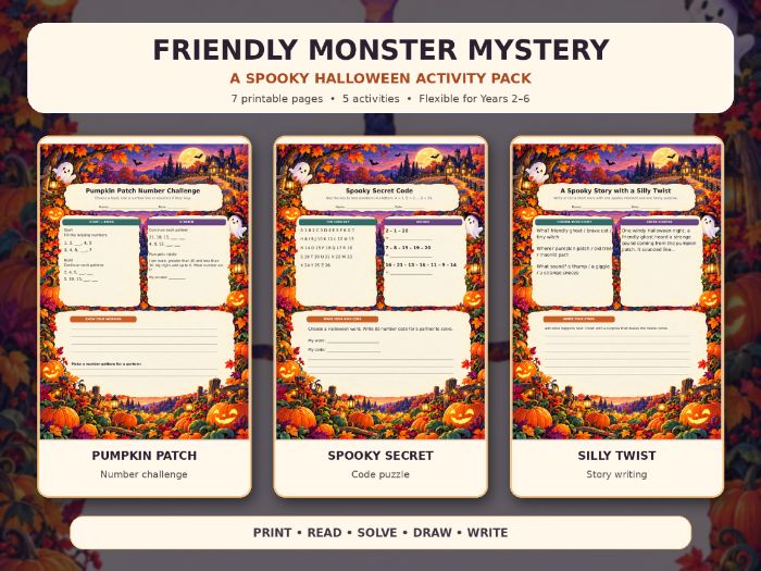 Friendly Monster Mystery | Halloween Activities for Primary (Years 2–6)