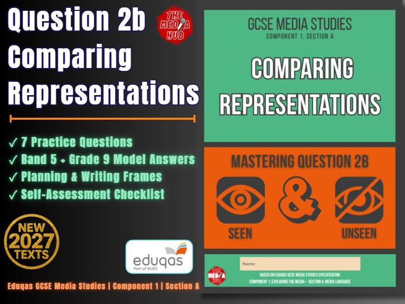 Question 2b Comparing Representations | Eduqas GCSE Media Studies | PEALC Model Answers Workbook