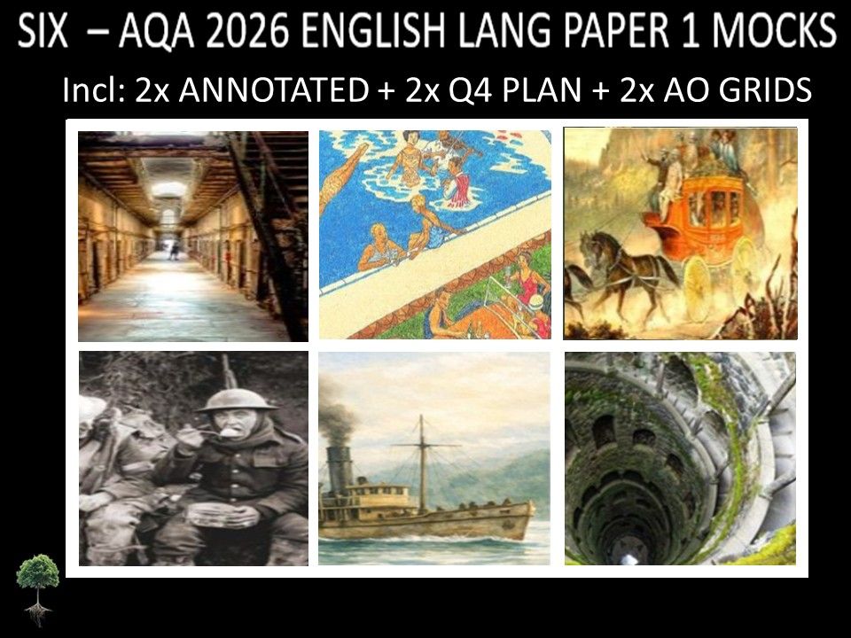 SIX - AQA PAPER 1 | 2026 FULL MOCKS | ANNOTATED | Q4 PLAN | AO GRIDS