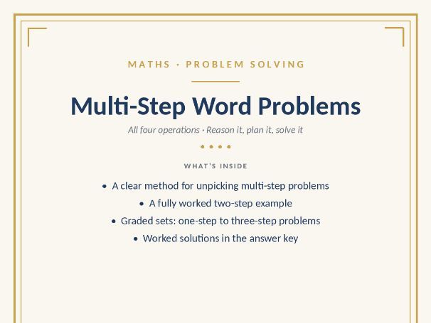 Multi-Step Word Problems
