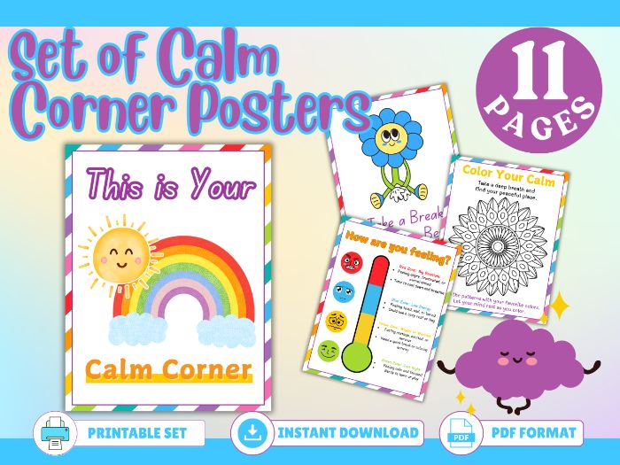 Corner Calm Posters -A Peaceful Space For Big Feelings