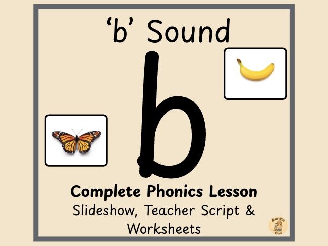 Initial 'b' Sound Phonics - Phase 2 Complete  Lesson (EYFS)