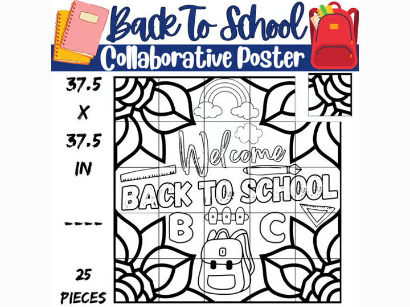 Back to School Collaborative Poster: Group Project for the New School Year