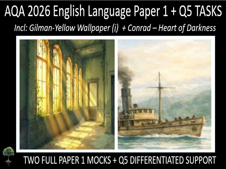 Two AQA 2026 GCSE English Language Paper 1 Mocks | Q5 TASKS