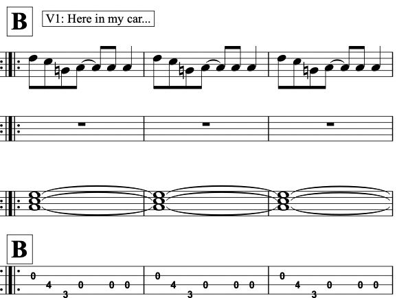 Classroom keyboard ensemble arrangement 'Cars' Gary Numan