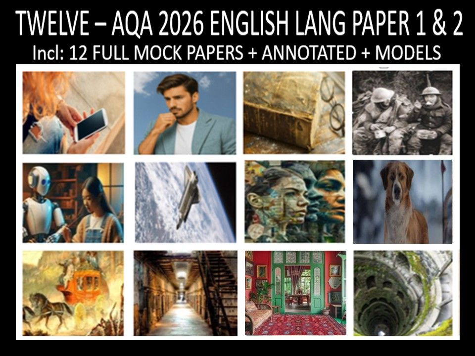 TWELVE - AQA PAPER 1 & 2 | 2026 FULL MOCKS | ANNOTATED | MODELS