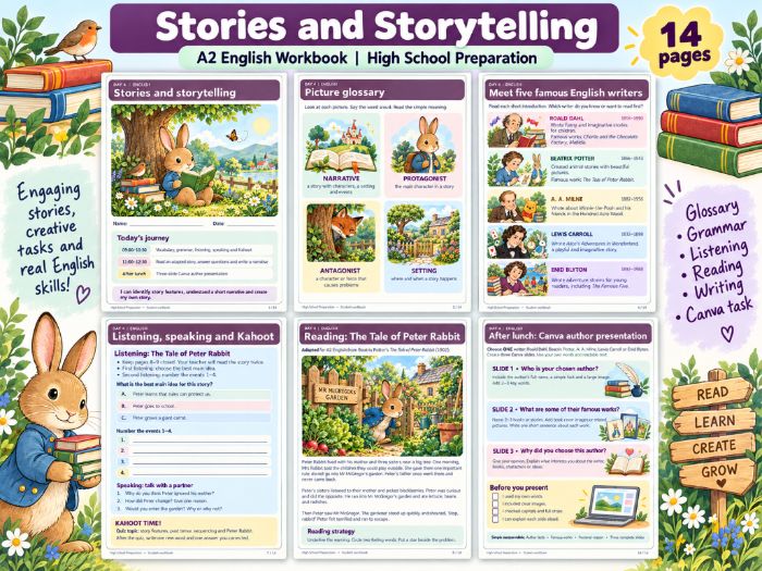 Stories & Storytelling | EAL/ESL English Workbook | Peter Rabbit
