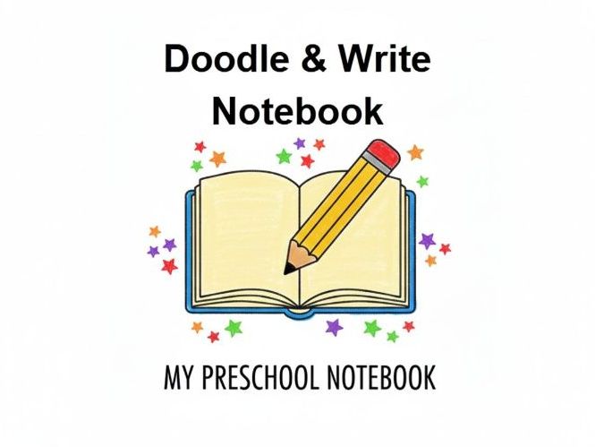 Doodle & Write: 100+ Page Printable Preschool Notebook & Writing Practice Workbook (EYFS)