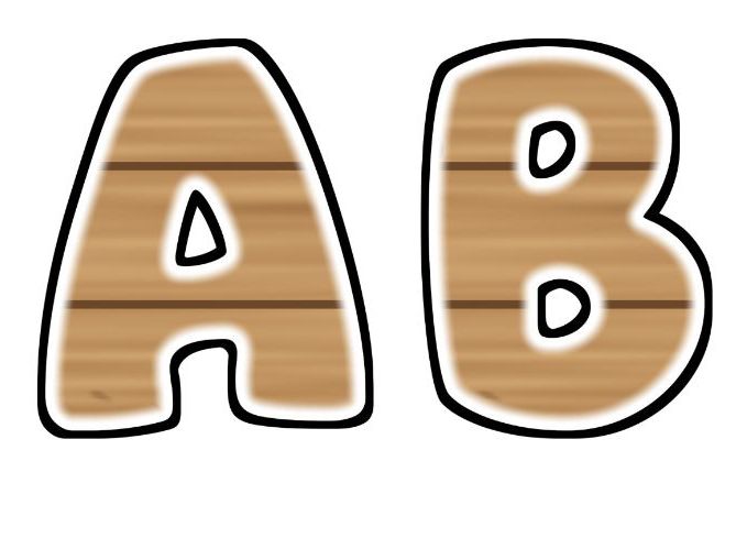 Wood Plank Glow Bubble Letters | Bulletin Board Letters | Classroom Display Pack