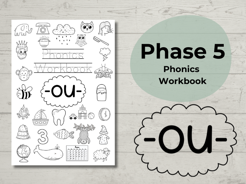 Phase 5 Phonics Workbook ou sound
