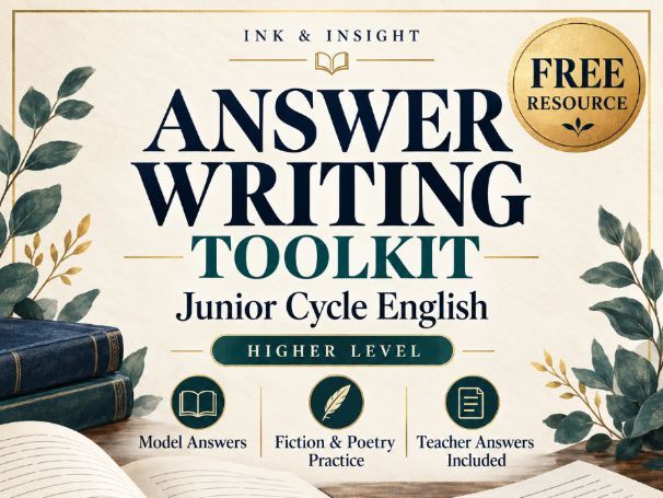 FREE Junior Cycle Higher Level English Answer Writing Toolkit