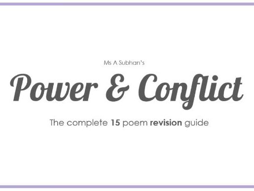 Power & Conflict Poetry Revision Guide