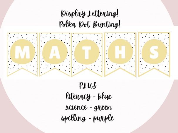 Polka Dot Display Lettering Bunting