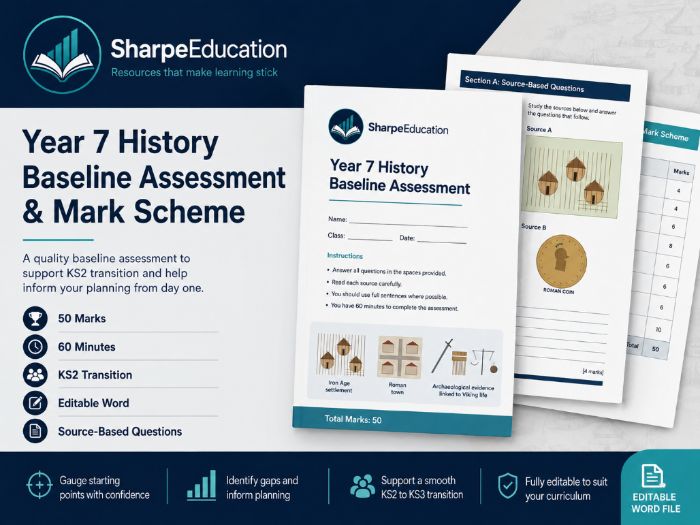 Year 7 History Baseline Assessment & Mark Scheme | KS2 Transition