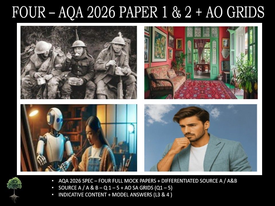 FOUR - AQA PAPER 1 & 2 | 2026 FULL MOCKS |  AO GRIDS