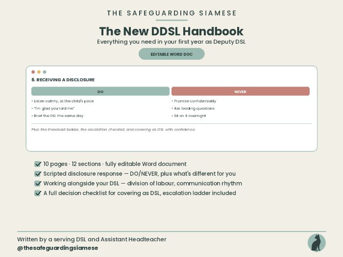 The New DDSL Handbook Complete Guide for First-Time Deputy Safeguarding Leads (Editable Word)