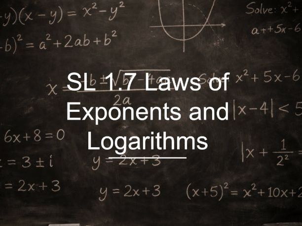 IB Math AA SL 1.7 - Laws of Exponents and Logarithms
