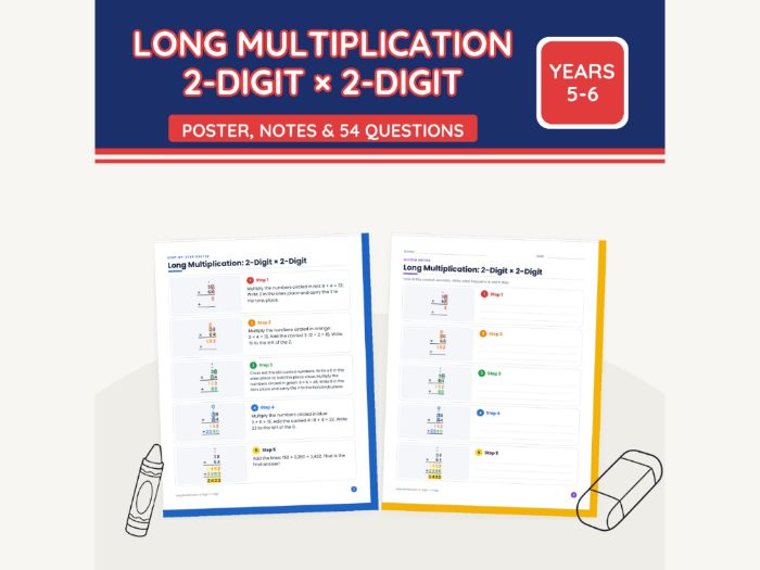 Long Multiplication: 2-Digit × 2-Digit
