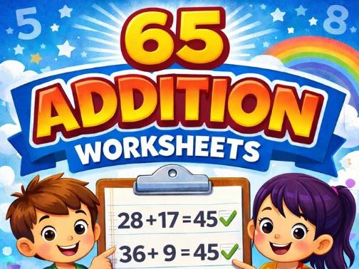 65 Addition Worksheets for Grade 3