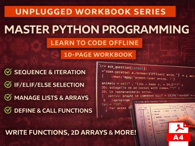 Programming Fundamentals: 10-Page Python Masterclass Workbook (with Answer Key)